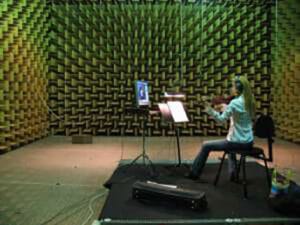 recording violin in anechoic chamber
