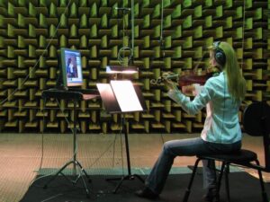 recording violin in anechoic chamber