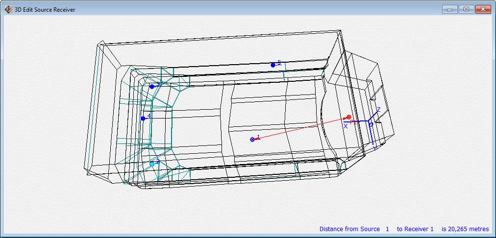 Ruler functionality in 3D Edit Source Receiver view
