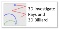 3D Investigate rays and 3D Billiard